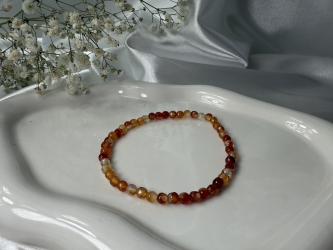 Blask Bransoletka Karneol pomarańczowy, kula 4 mm